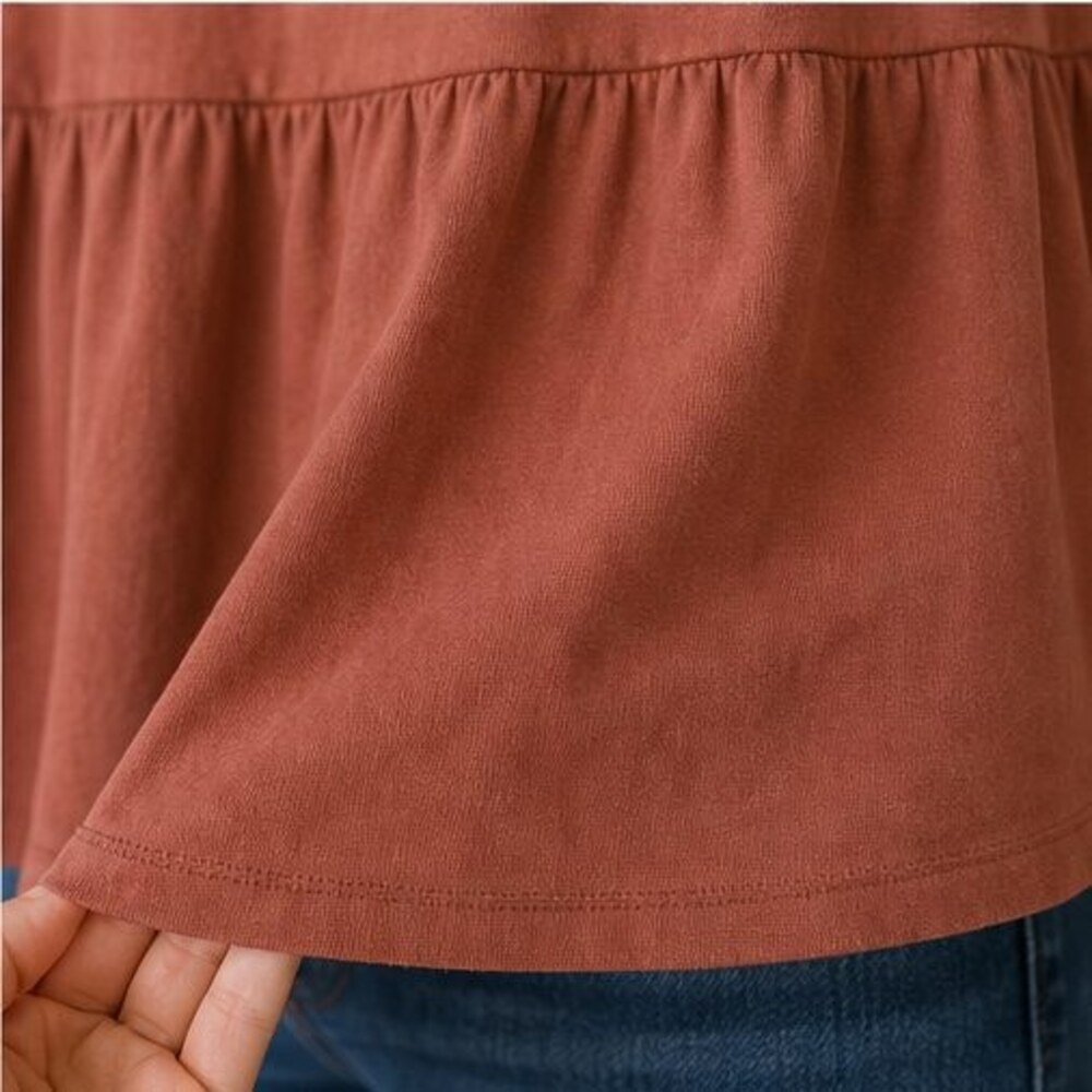 Rust Peplum Top - Picture 6 of 6
